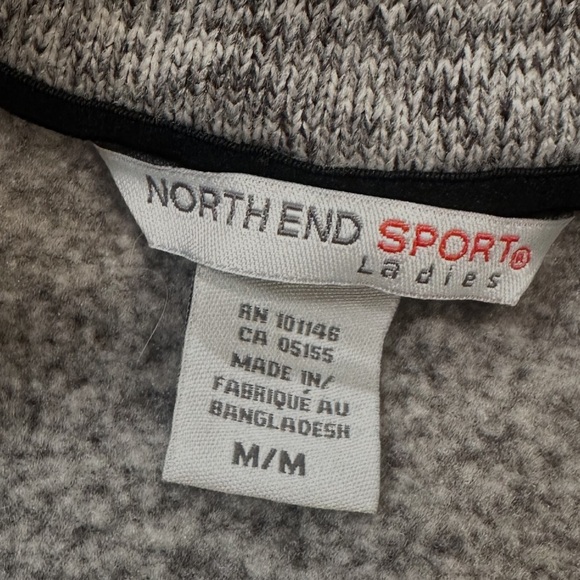 North End Jacket Size Medium Heathered Gray Full Zipper Closure Zippered Pockets - Picture 9 of 13